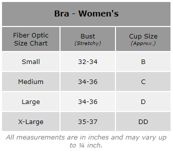 Bra Size Chart for Women